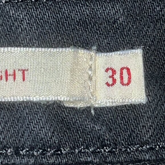 LEVI'S BIG E WEDGIE STRAIGHT HIGH WAIST JEANS IN TRUE BLACK DENIM -ECU - W30 L28 - Picture 10 of 11